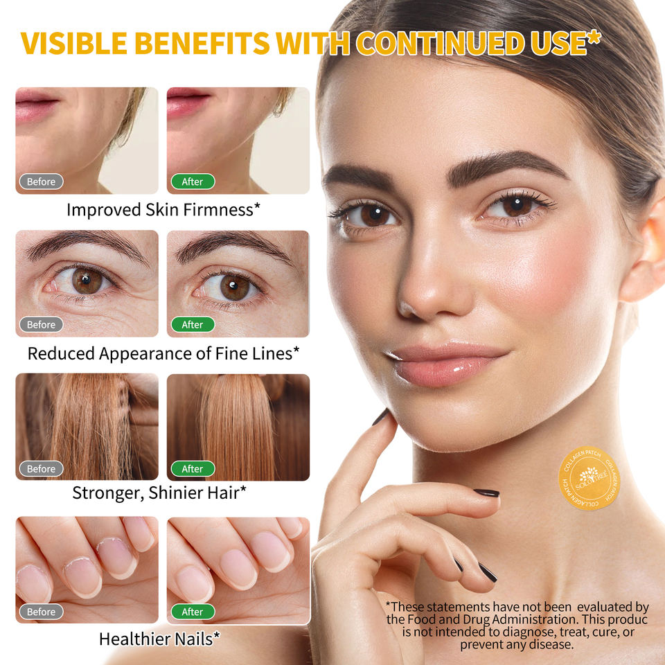 Collagen Transdermal Patches for Skin Nail & Hair